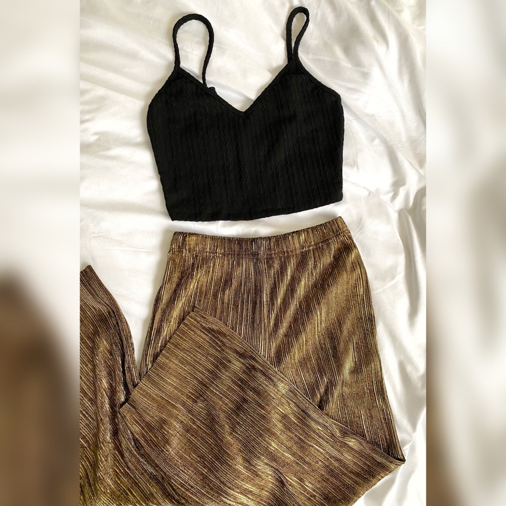 Topshop Metallic Culottes
